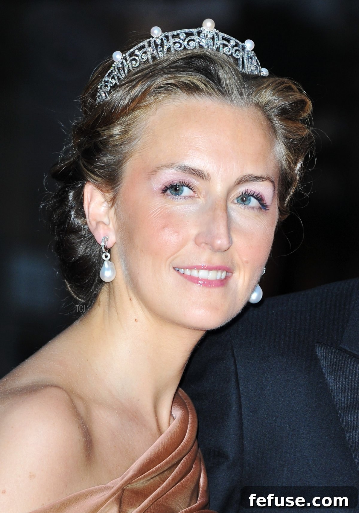 Princess Claire of Belgium attends a dinner at Opera terraces after the religious wedding ceremony on July 2, 2011 in Monaco