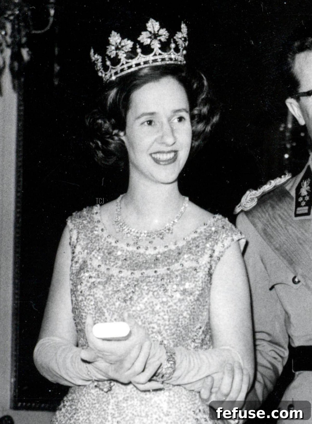 King Baudouin and Queen Fabiola at the Royal Palace, 1963
