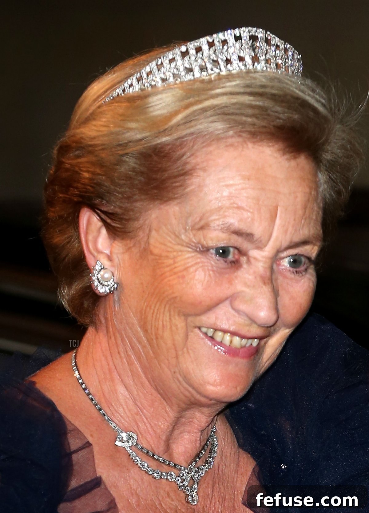 Queen Paola of Belgium attends the Gala dinner for the wedding of Prince Guillaume Of Luxembourg and Stephanie de Lannoy at the Grand-ducal Palace on October 19, 2012 in Luxembourg