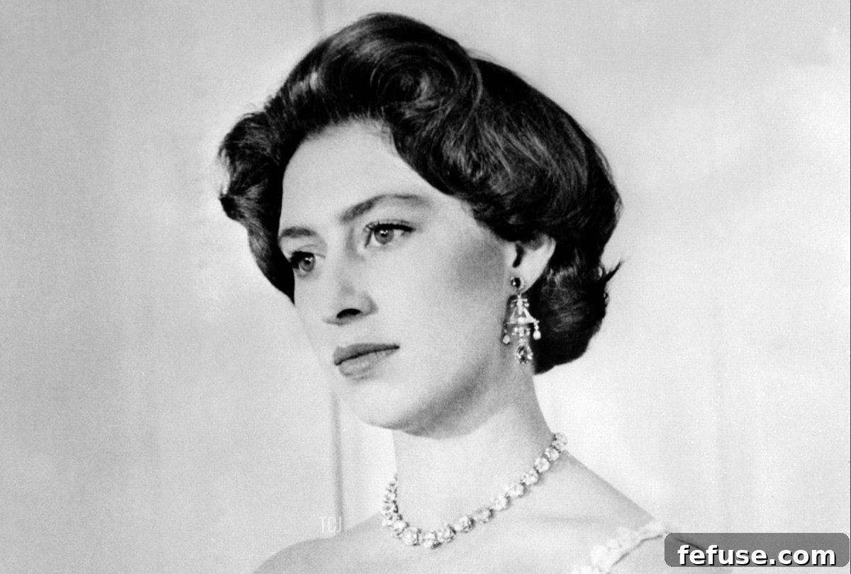 Picture dated 1956 of British Princess Margaret, Queen Elisabeth's sister, during her 26th birthday