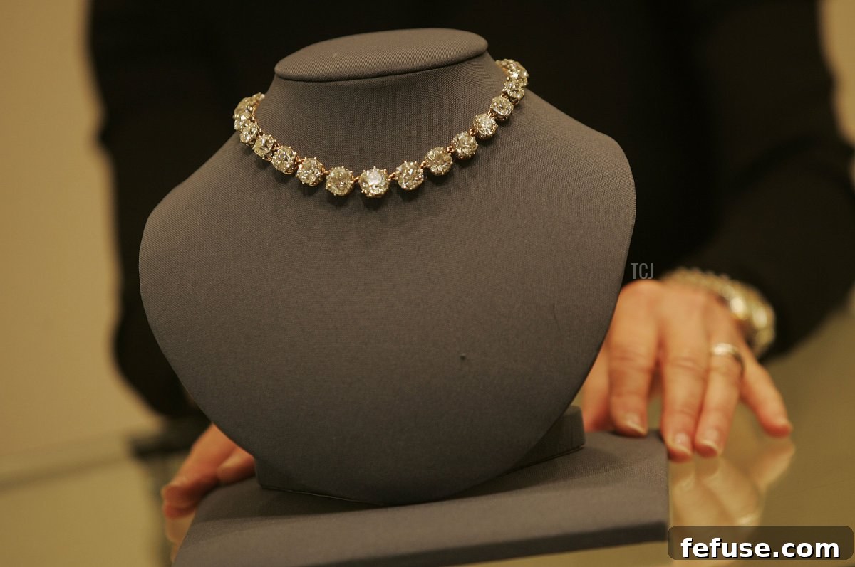 Jewelery of Princess Margaret is displayed during an open house June 5, 2006 in New York