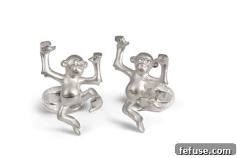 Tom inspired monkey cufflinks