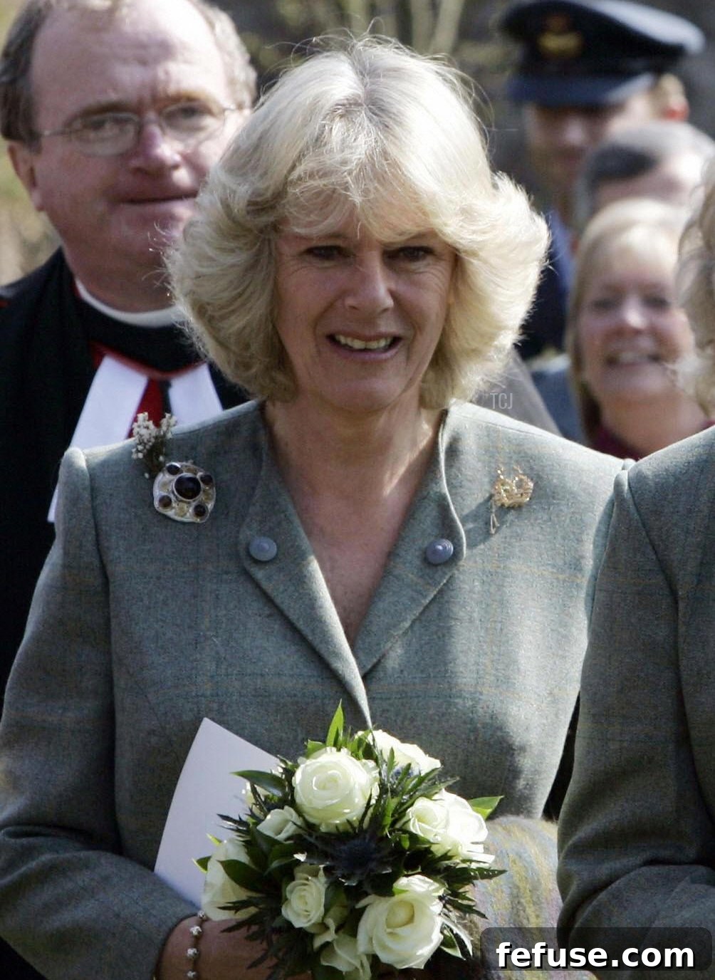 Britain's Prince Charles and new wife Camilla attend a special memorial service to commemorate the lives of soldiers lost during active service at the Gordon Highlanders Regimental museum, Aberdeen, 24 April 2005