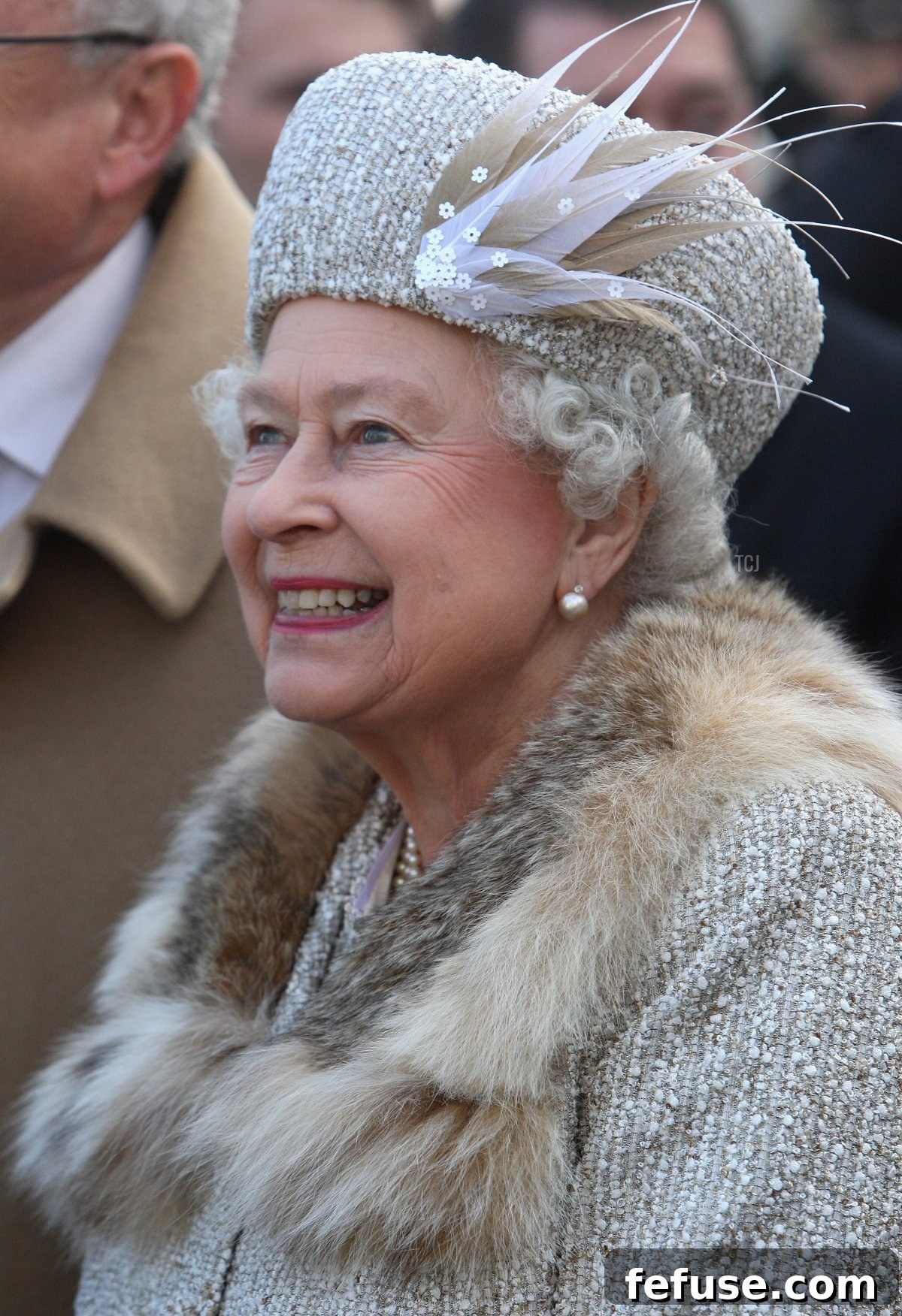 Queen Elizabeth II smiles during her tour of Hrebienok Ski Resort in Slovakia, October 24, 2008.