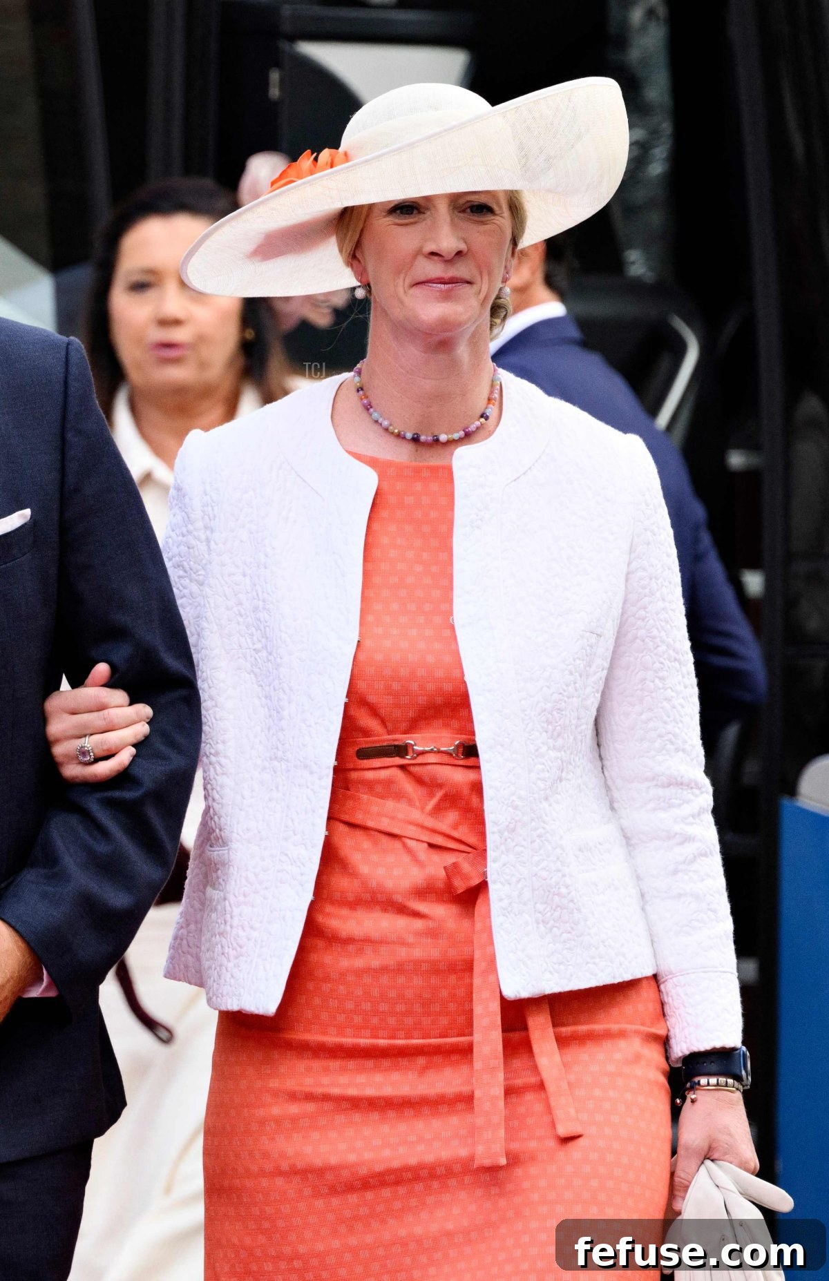 Princess Nathalie of Sayn-Wittgenstein-Berleburg arrives for a church service to mark the 50th anniversary of Danish Queen Margrethe II's accession to the throne in Copenhagen Cathedral on September 11, 2022 (PHILIP DAVALI/Ritzau Scanpix/AFP via Getty Images)