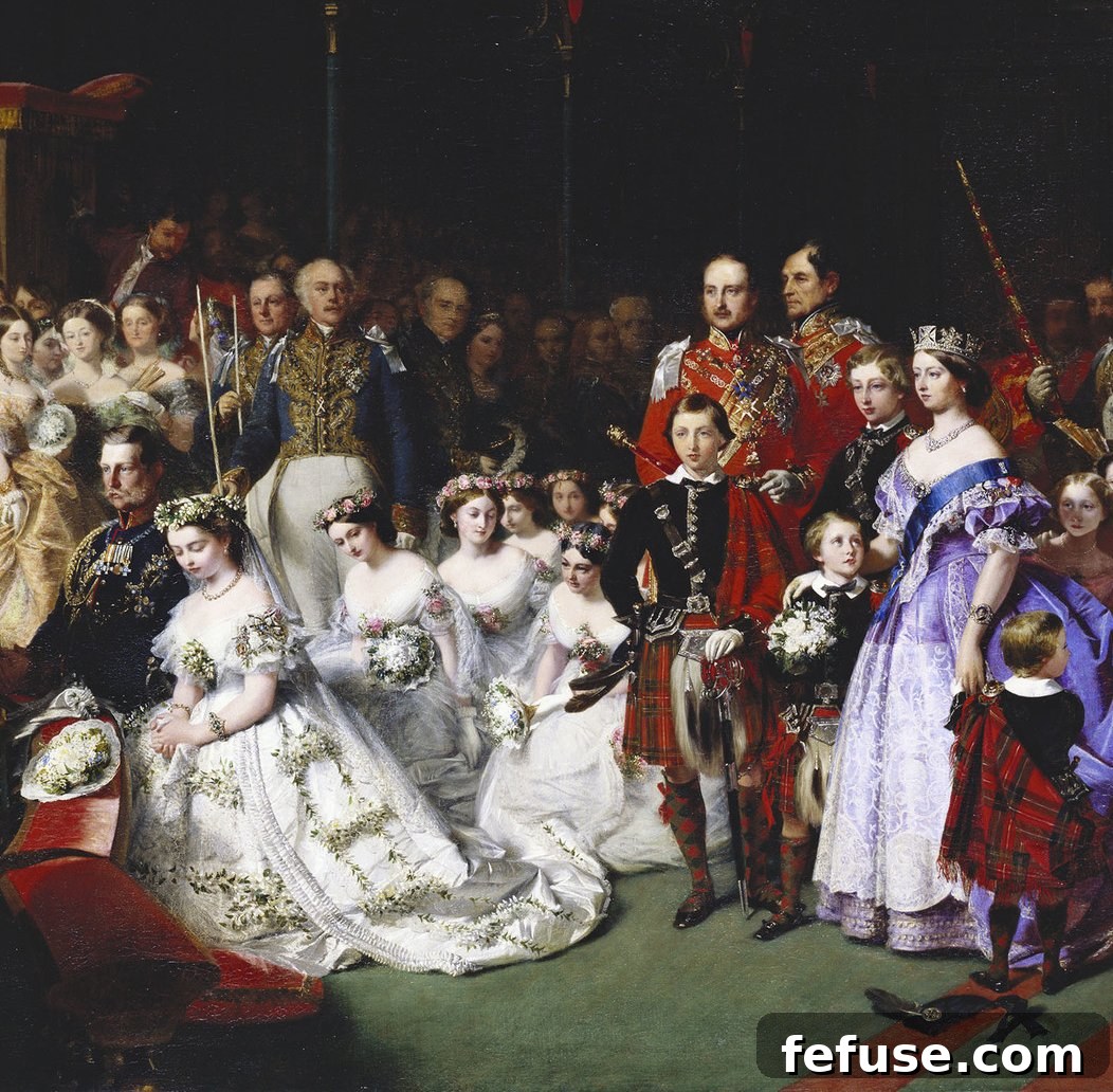 Detail of The Marriage of Victoria, Princess Royal, 25 January 1858, by John Phillip, 1860 (Royal Collection)
