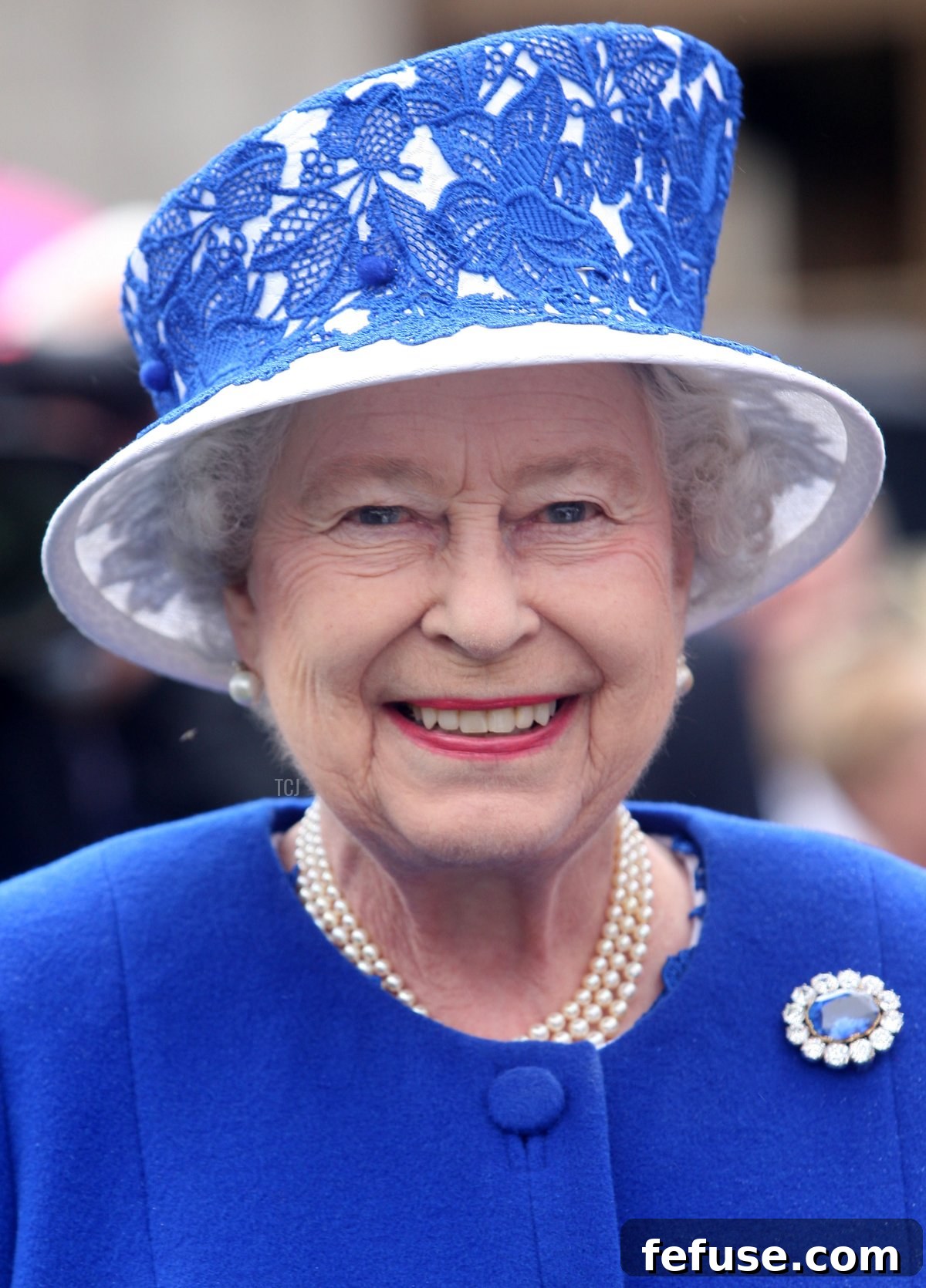 Queen Elizabeth II attends a Garden Party at Balmoral Castle, on August 07, 2012 in Aberdeenshire, Scotland