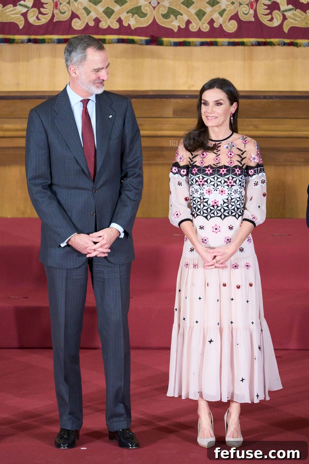 King Felipe VI and Queen Letizia of Spain attend the National Culture Awards on February 20, 2023 in Zaragoza, Spain (Jack Abuin/ZUMA Press Wire/Alamy)