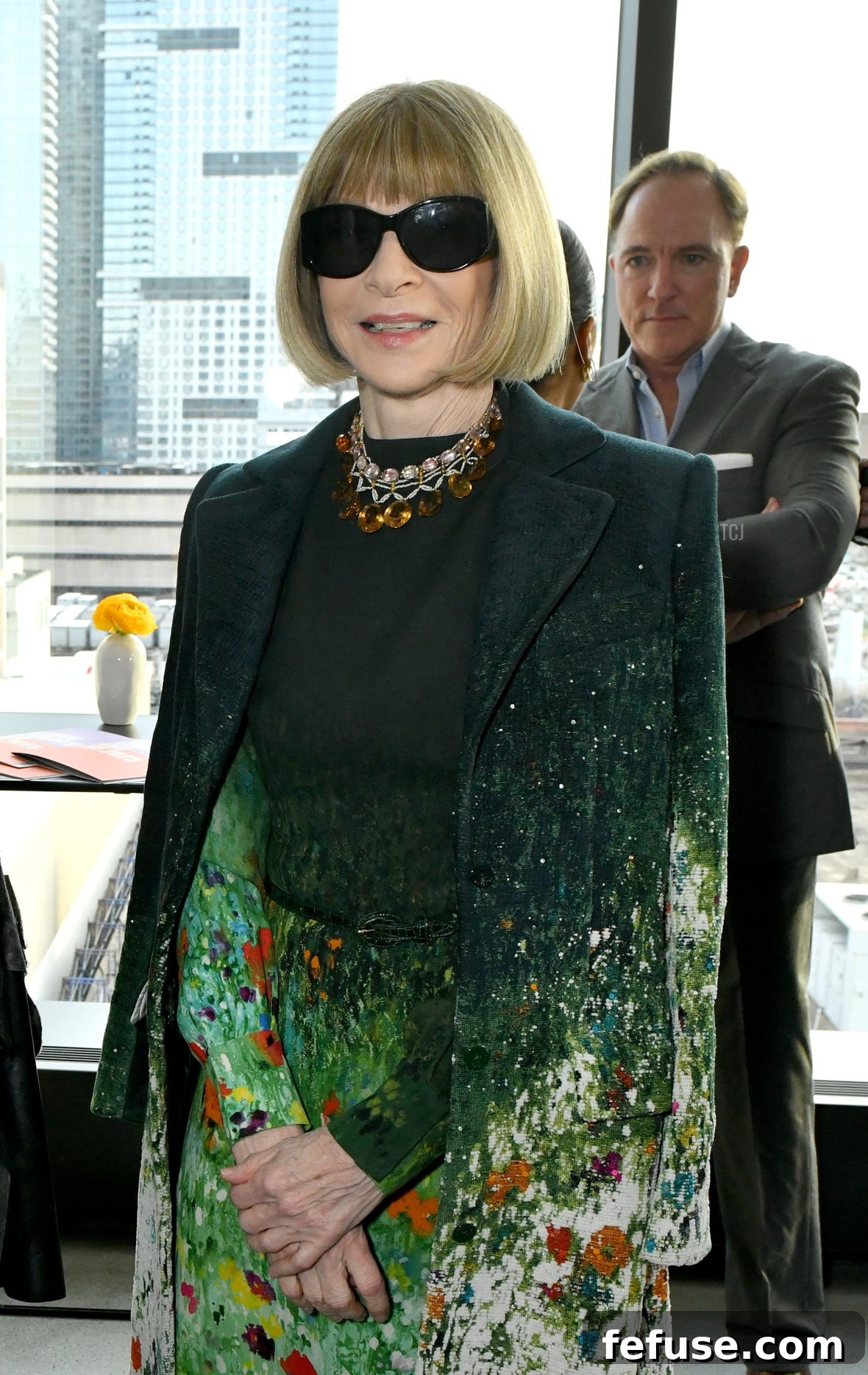 Anna Wintour attends the Fashion Scholarship Fund Gala Honoring Anna Wintour and Emma Grede, hosted by Karlie Kloss at The Glasshouse on April 03, 2023 in New York City (Craig Barritt/Getty Images for Fashion Scholarship Fund)