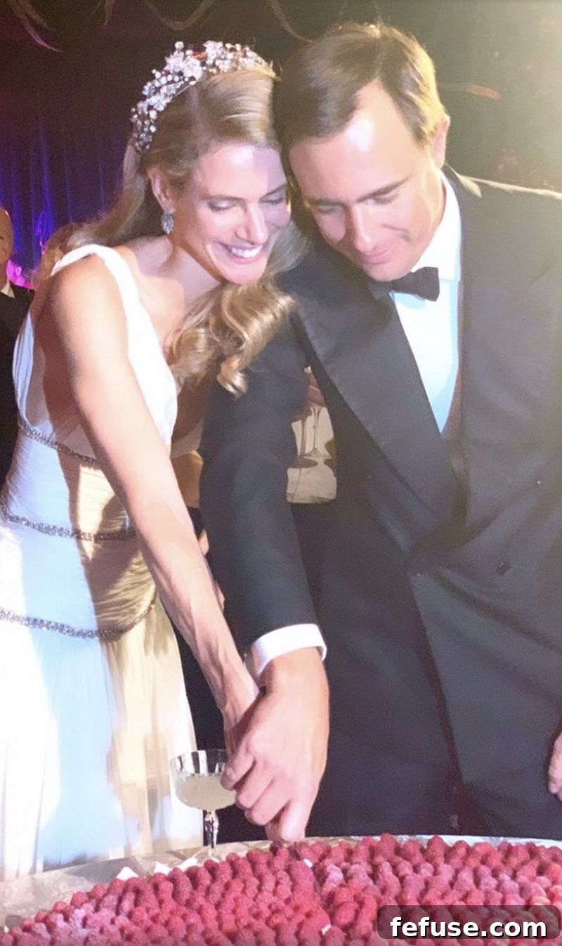 Princess Maria Anunciata of Liechtenstein and Emanuele Musini at their wedding reception in Vienna, September 4, 2021 (Instagram)