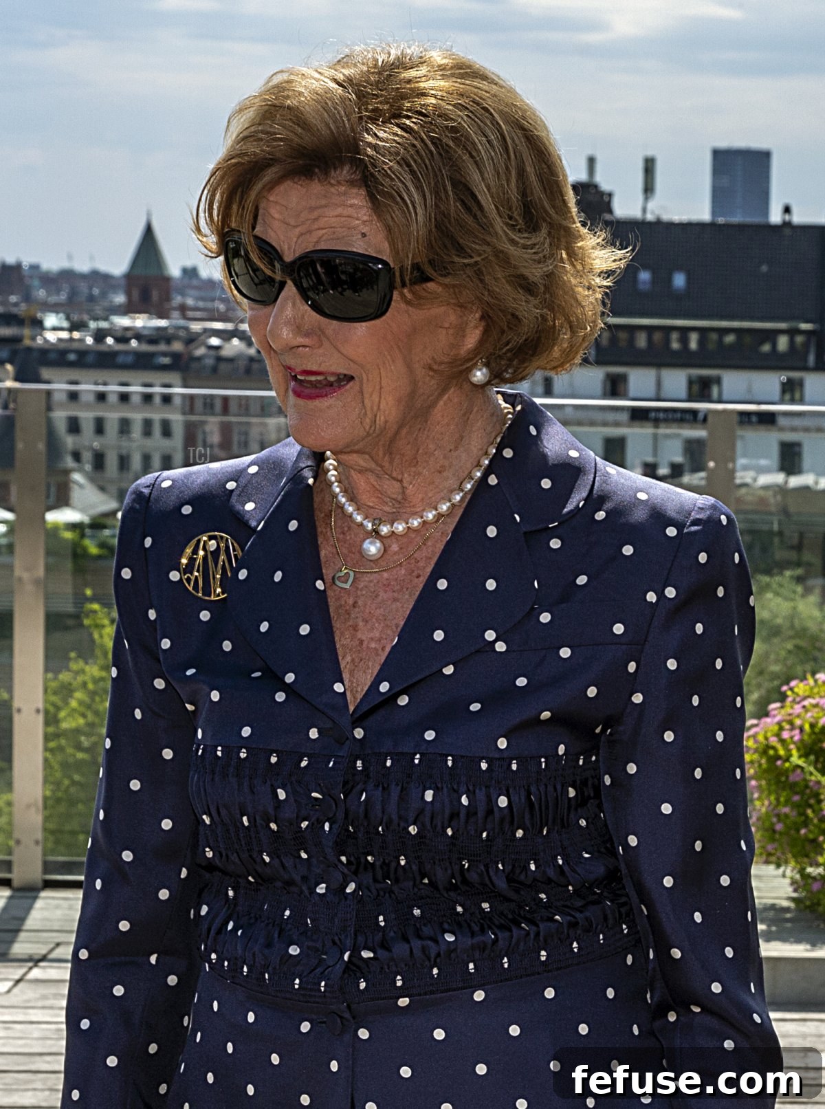 Queen Sonja and King Harald V of Norway attend a briefing at Industriens Hus on June 15, 2023 in Copenhagen, Denmark (Ole Jensen/Getty Images)