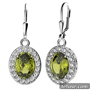 fashion jewelry dangle earrings with colorful gemstones