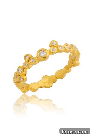 Lika Behar Dylan Stackable 24k Gold Diamond Band with 0.37 ct. t.w. Diamonds