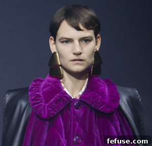 Balenciaga oversized trapezoid earrings Spring 2018 fashion