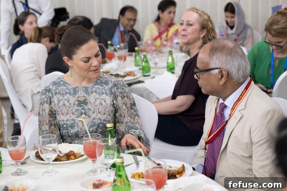 The Crown Princess of Sweden visits Asian University for Women in Chattogram, Bangladesh on March 19, 2024 (Henrik Montgomery/TT News Agency/Alamy)