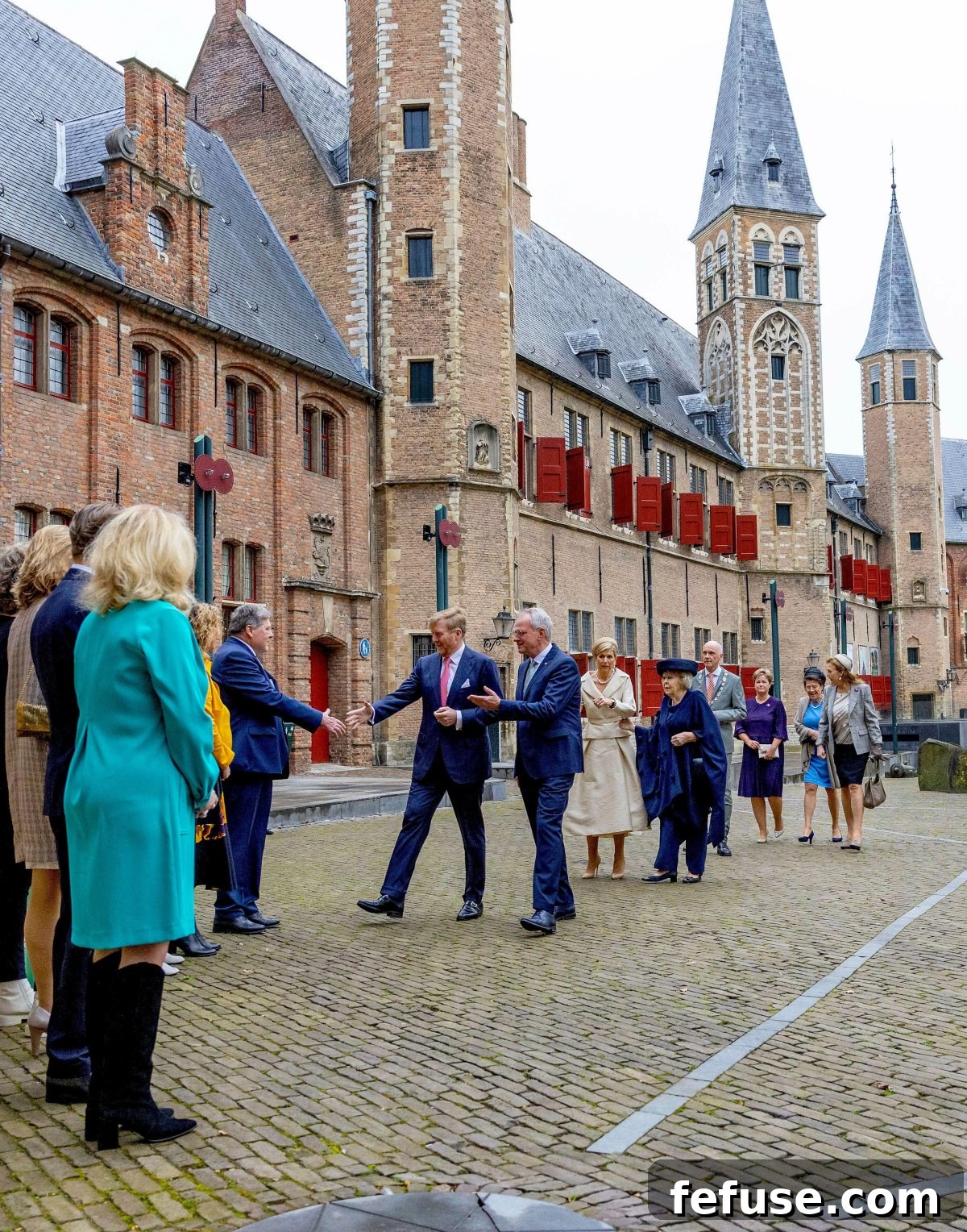King Willem-Alexander and Queen Maxima arriving for the Four Freedoms Awards Ceremony in Middelburg, Netherlands