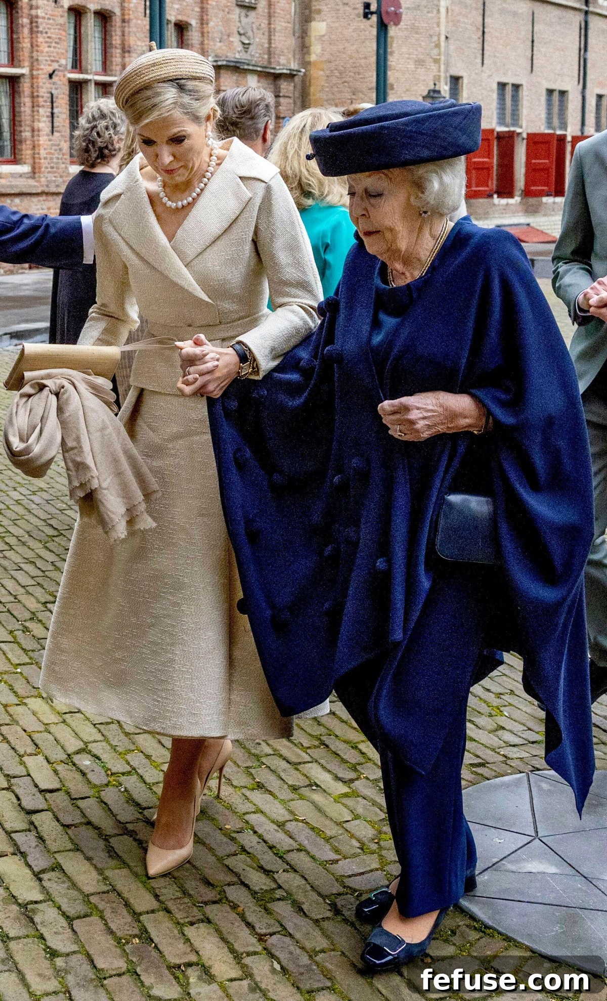 Queen Maxima and Princess Beatrix of the Netherlands in their elegant ensembles at the Four Freedoms Awards Ceremony