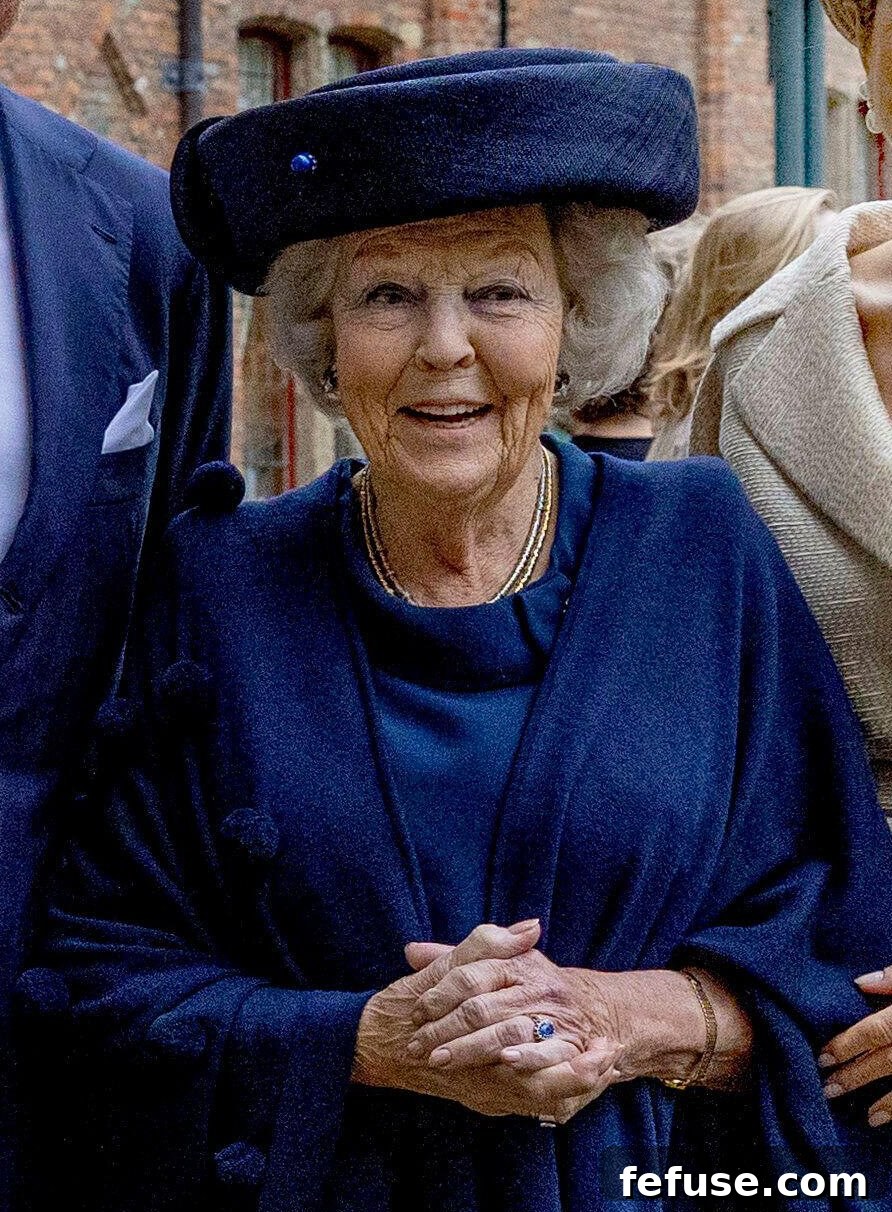 Princess Beatrix wearing her signature mixed-metals necklace at the Four Freedoms Awards Ceremony