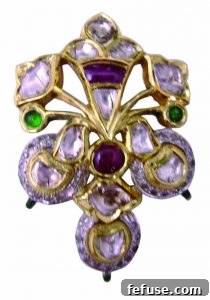 Vintage Style Kundan Meena Jadau Earring