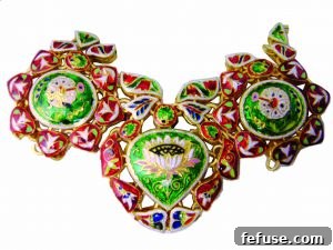 Ornate Kundan Meena Jadau Choker by Raj Gopal Soni