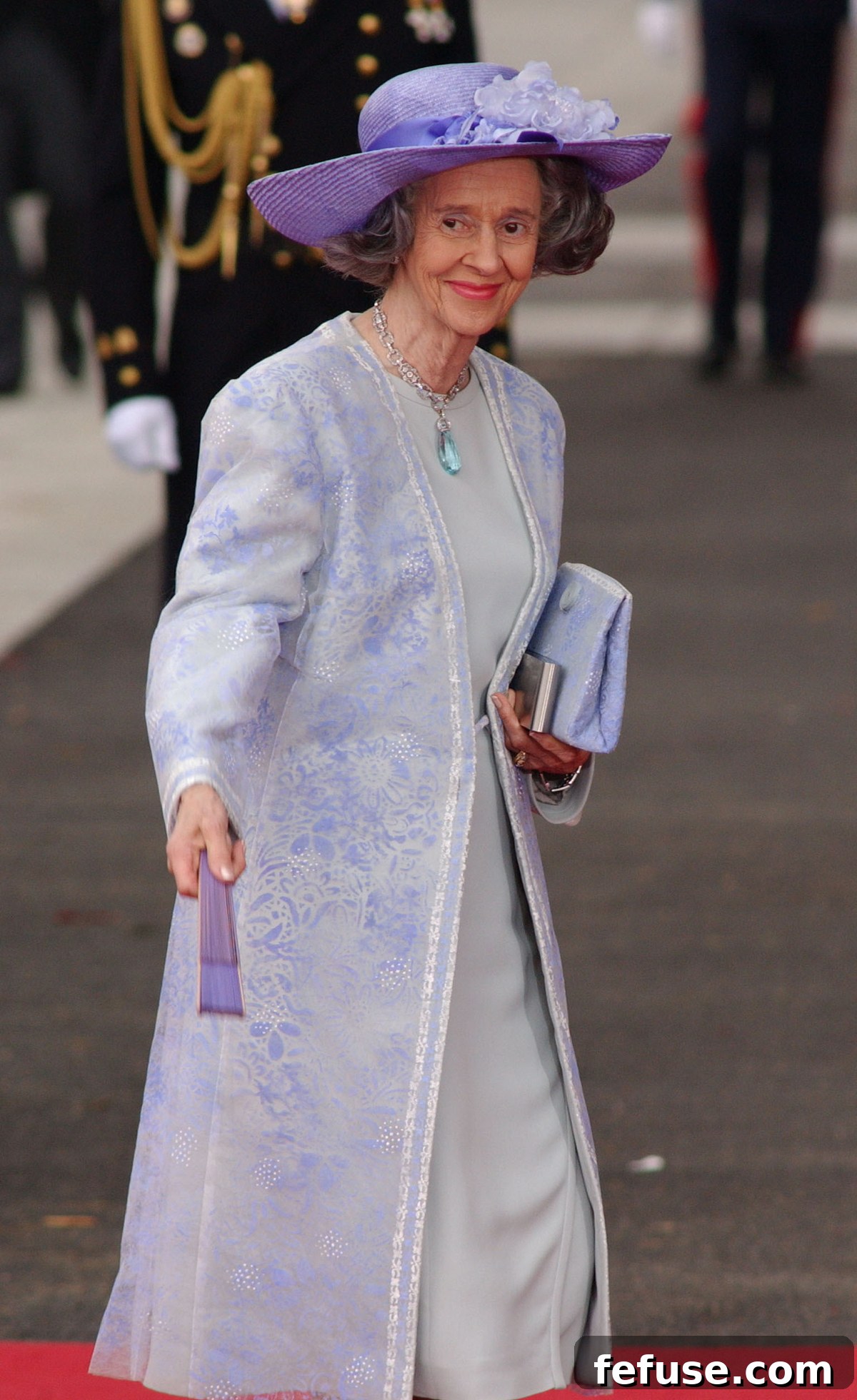 Queen Fabiola of Belgium attends the wedding of the Prince of Asturias and Letizia Ortiz Rocasolano at the Cathedral of Santa Maria la Real de la Almudena in Madrid in May 22, 2004 (Getty Images)