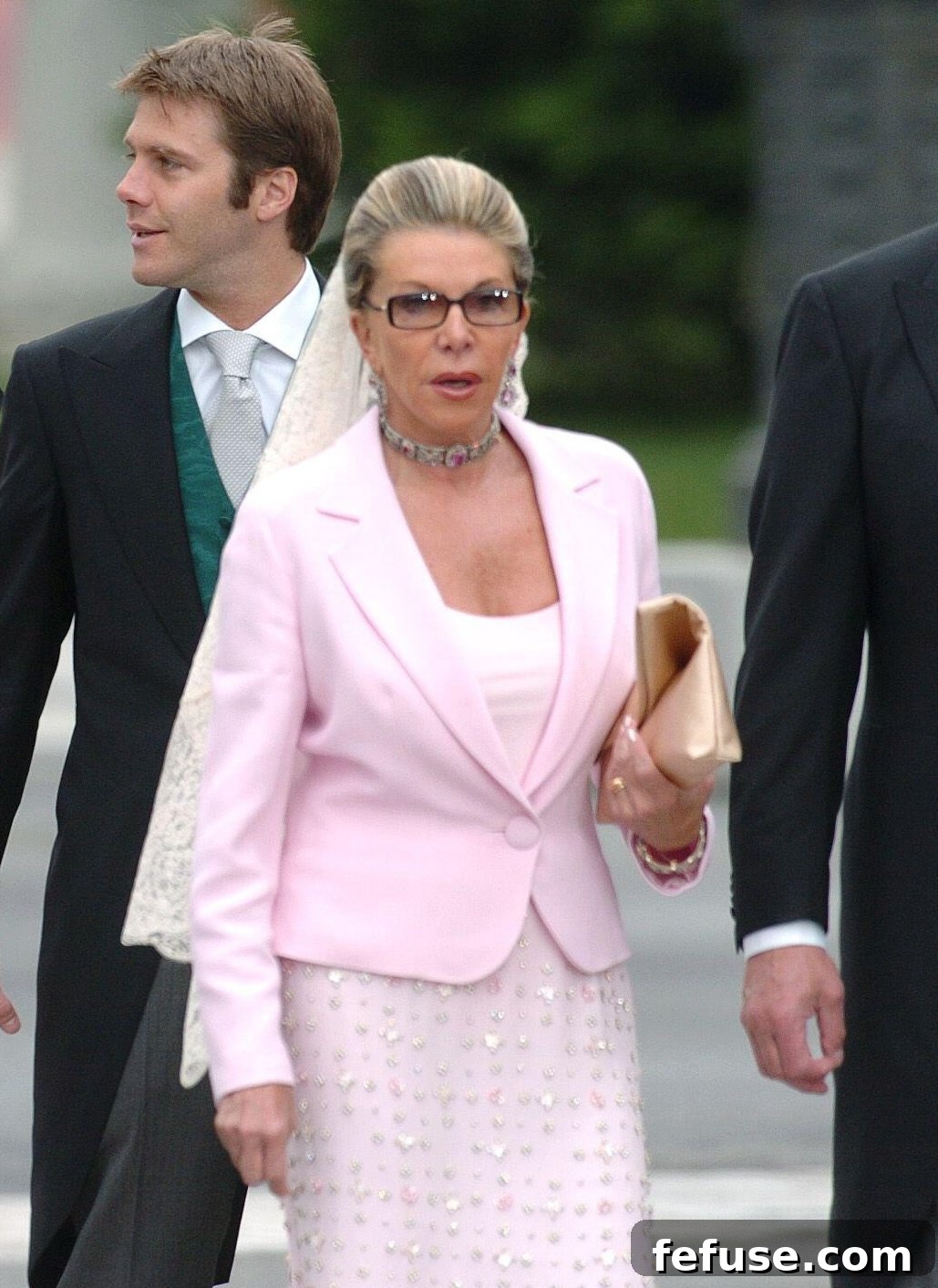 Marina of Savoy attends the wedding of the Prince of Asturias and Letizia Ortiz Rocasolano at the Cathedral of Santa Maria la Real de la Almudena in Madrid in May 22, 2004 (Abaca Press/Alamy)
