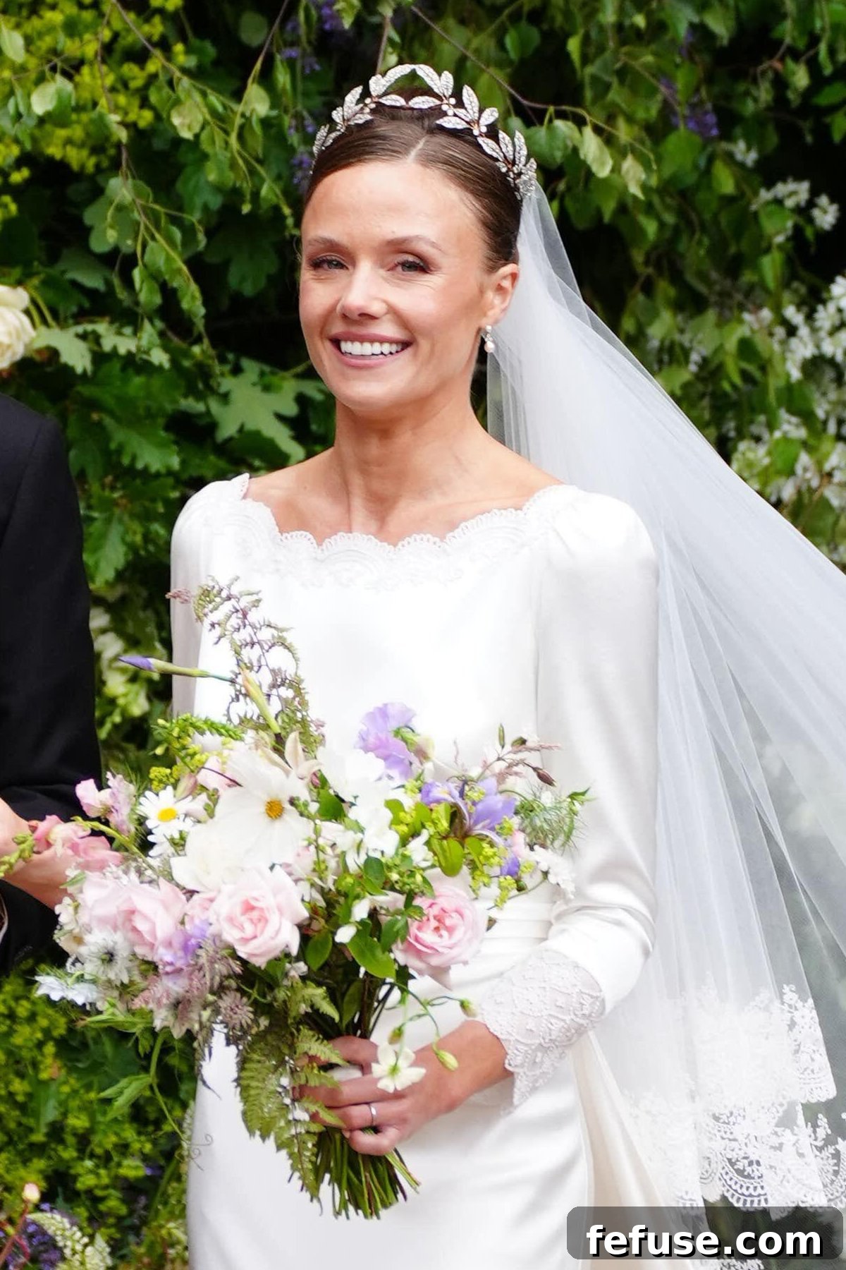 The Duchess of Westminster is pictured on her wedding day at Chester Cathedral, June 7, 2024 (Peter Byrne/PA Images/Alamy)