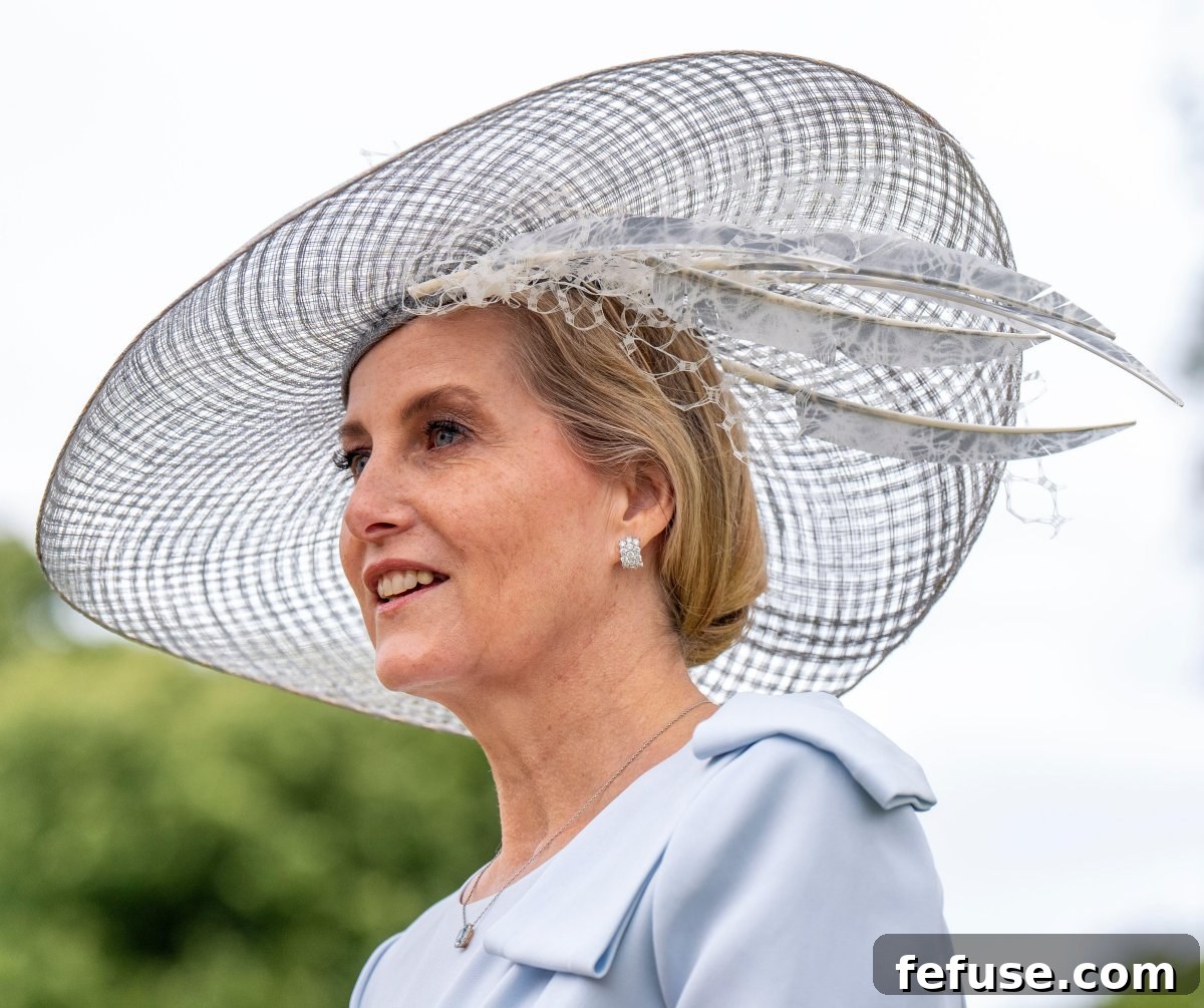 The Duchess of Edinburgh attends the Sovereign's Garden Party held at the Palace of Holyroodhouse in Edinburgh on July 2, 2024 (Jane Barlow/PA Images/Alamy)