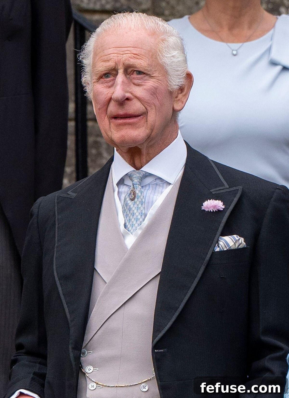 King Charles III is pictured during the Sovereign's Garden Party held at the Palace of Holyroodhouse in Edinburgh on July 2, 2024 (Jane Barlow/PA Images/Alamy)