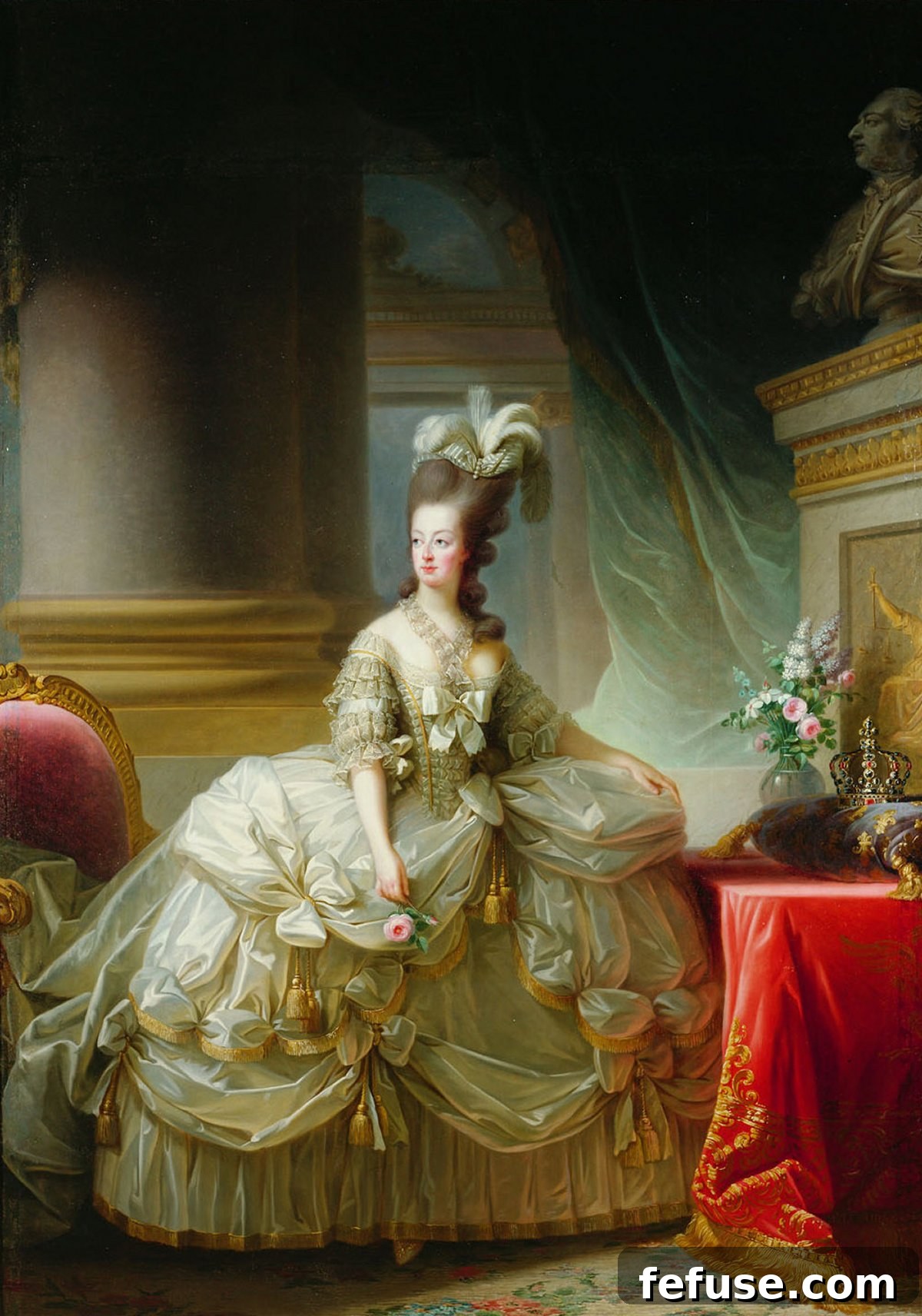Elisabeth Louise Vigée Le Brun's portrait of Marie Antoinette in court dress, 1778 (Kunsthistorisches Museum)