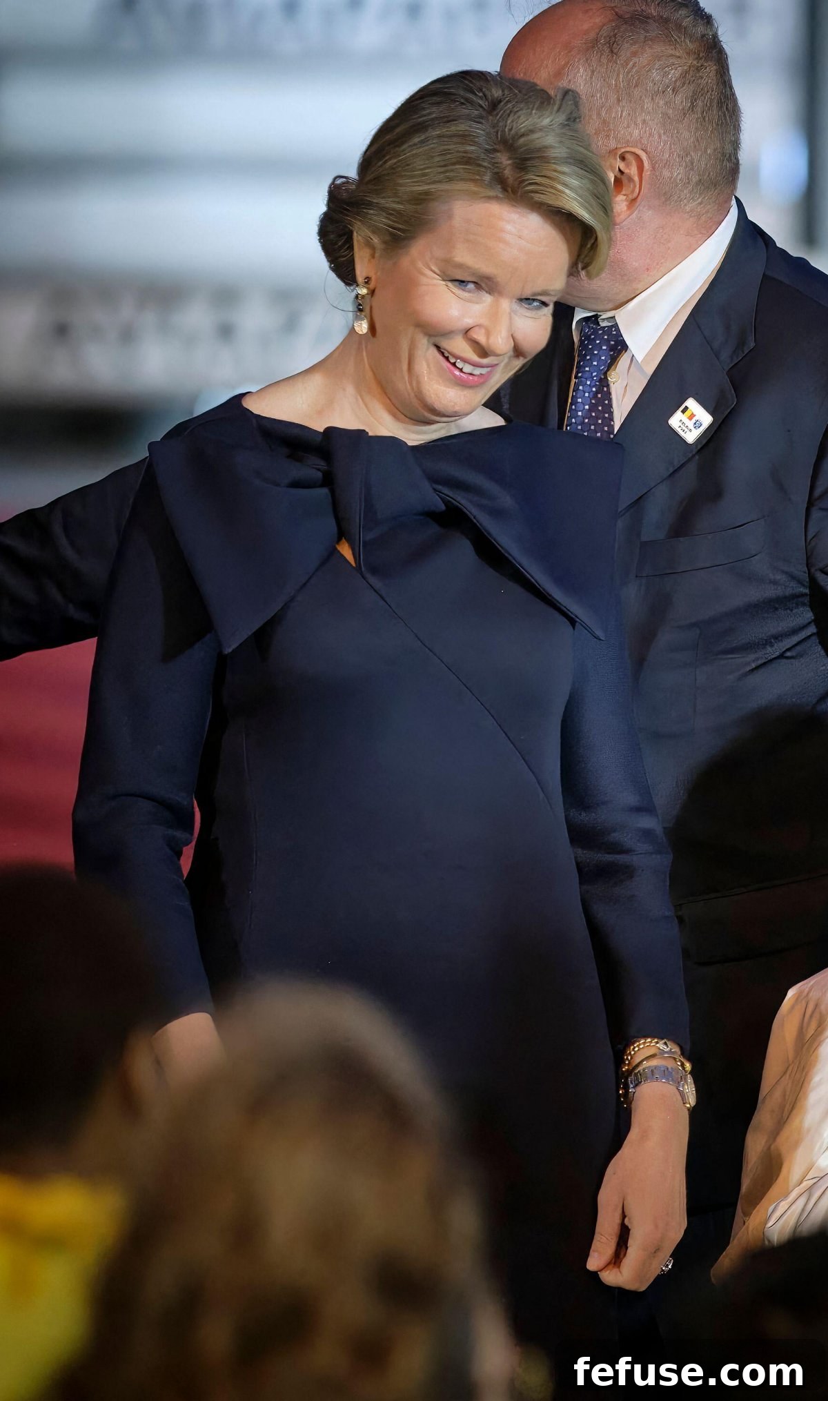 Pope Francis is greeted by the King and Queen of the Belgians at the airport in Brussels on September 26, 2024 (Olivier Polket/Abaca Press/Alamy)