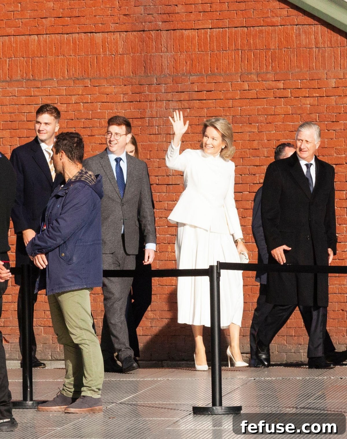 Members of the Belgian royal family attend a mass presided over by Pope Francis at the King Baudouin Stadium in Brussels on September 29, 2024 (LE PICTORIUM/Alamy)
