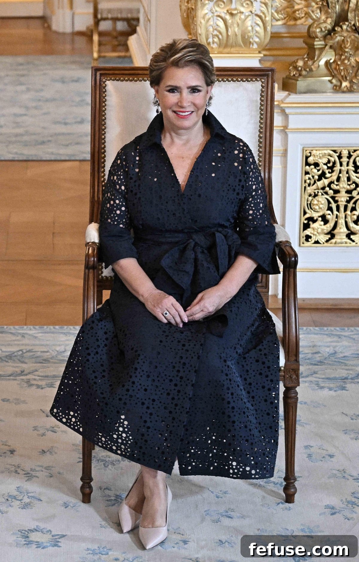 Pope Francis visits the Grand Duke and Grand Duchess of Luxembourg at the Grand Ducal Palace in Luxembourg on September 26, 2024 (David Niviere/Abaca Press/Alamy)
