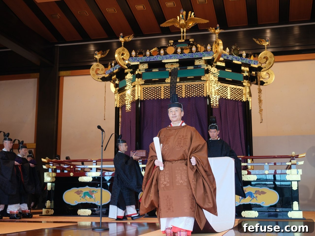 Emperor Naruhito of Japan is pictured during his enthronement ceremony at the Imperial Palace in Tokyo on October 22, 2019 (Wikimedia Commons)