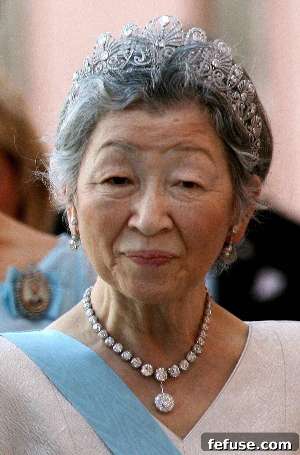 Empress Michiko of Japan attends a banquet at Uppsala Castle in Sweden on May 23, 2007 (Albert Nieboer/DPA Picture Alliance Archive/Alamy)
