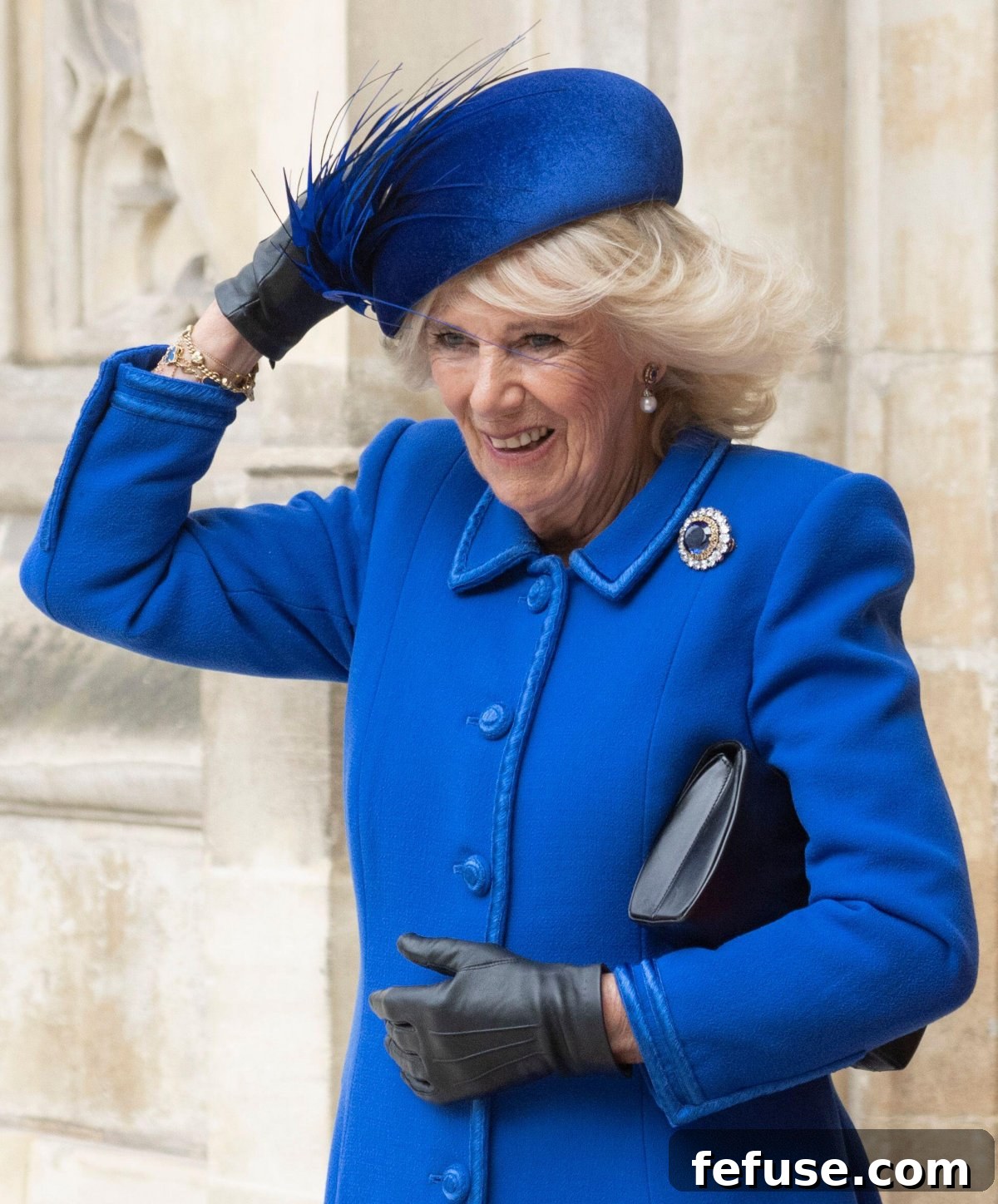 Queen Camilla attends the annual Commonwealth Day service at Westminster Abbey in London on March 13, 2023 (Anwar Hussein/Alamy)