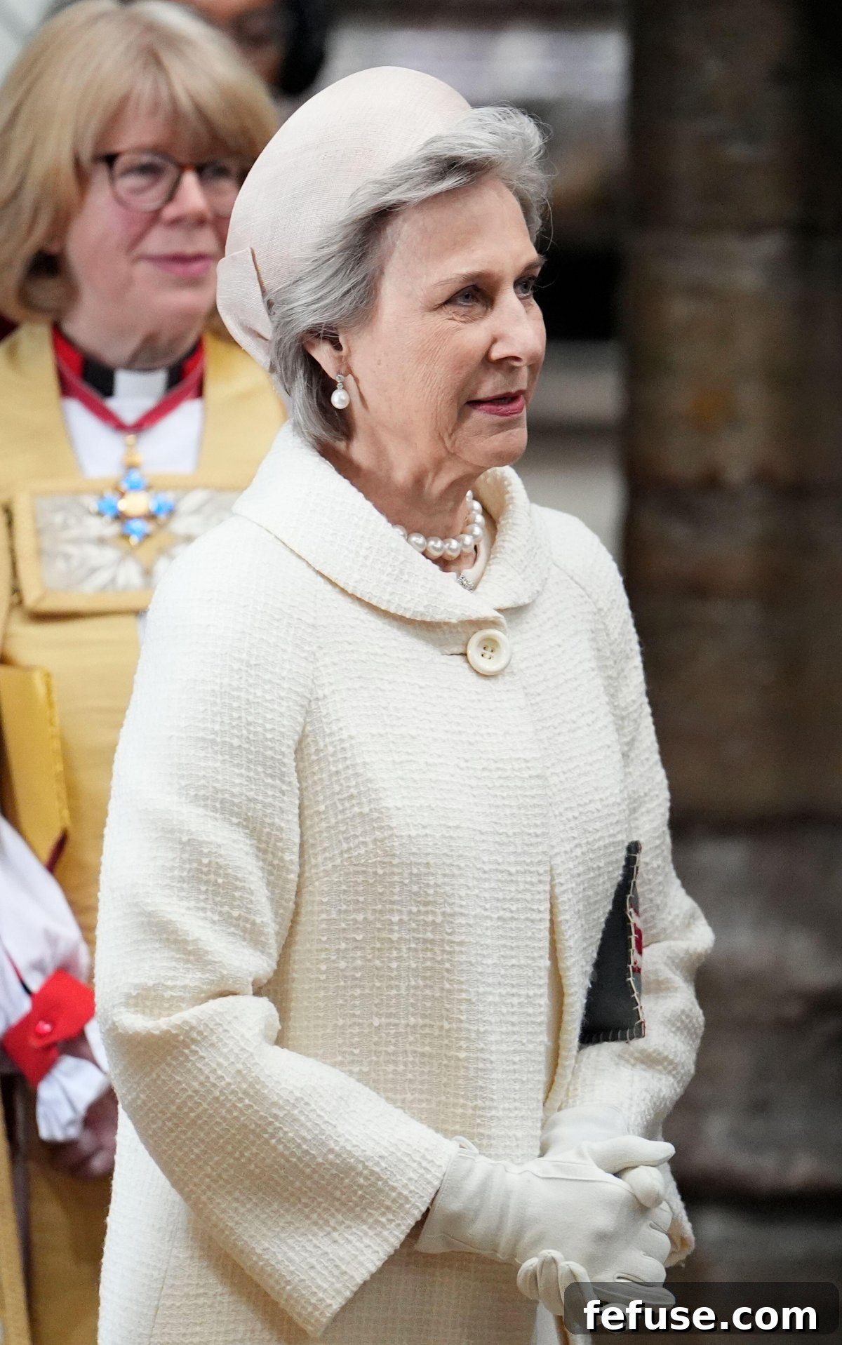 The Crown's Jewels: VE Day Elegance at Westminster Abbey 13 The Duchess of Gloucester attends a service of thanksgiving on the 80th anniversary of VE Day at Westminster Abbey in London on May 8, 2025 (Jordan Pettitt/PA Images/Alamy)