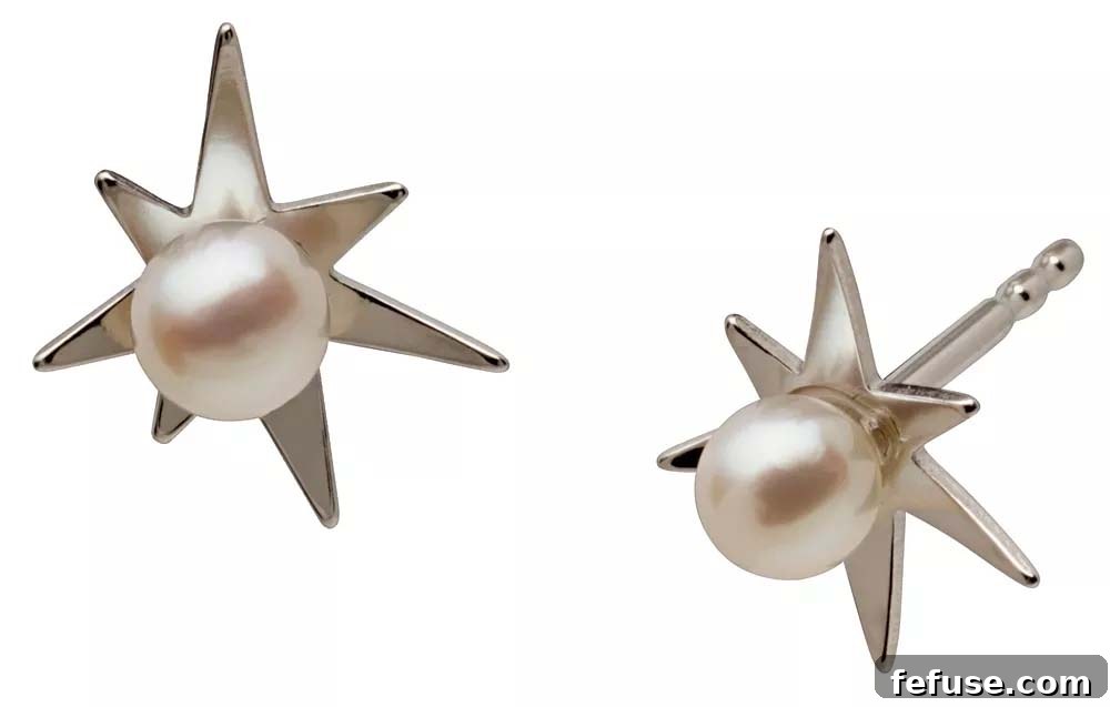 Starburst Akoya Pearl Earrings Starburst earrings featuring Akoya pearls