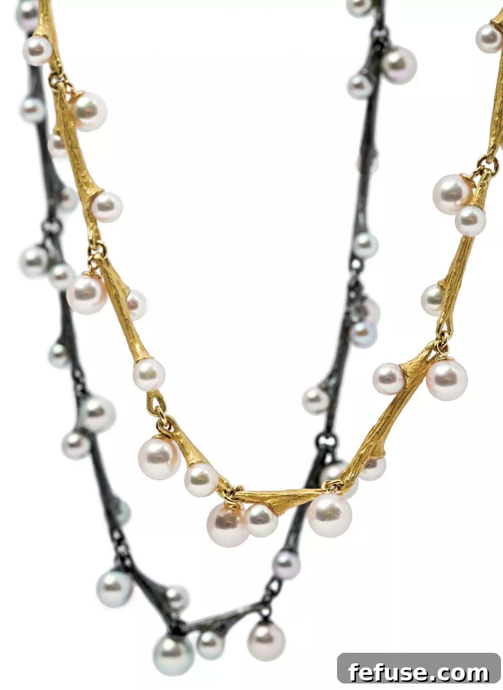 John Iversen Willow Necklaces John Iversen Willow necklaces with natural-color Akoya pearls