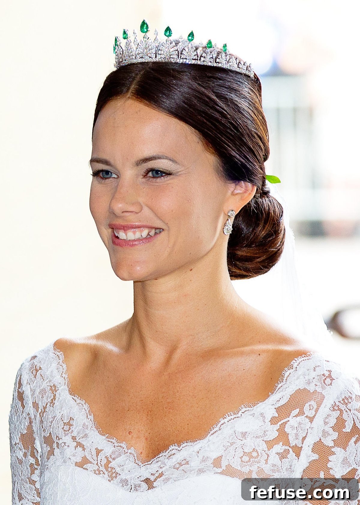 Sofia Hellqvist is pictured on the day of her wedding to Prince Carl Philip, son of the King and Queen of Sweden, in Stockholm on June 13, 2015 (DPA Picture Alliance/Alamy)