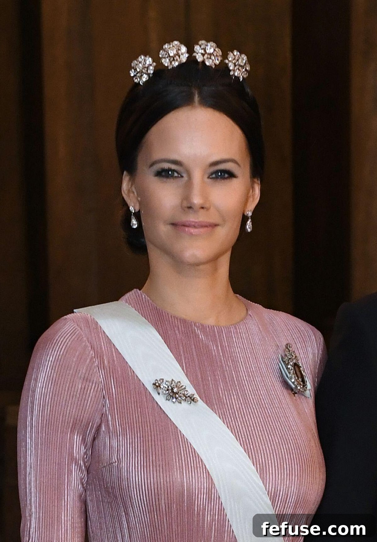 Princess Sofia of Sweden attends the King's Dinner for Nobel laureates at the Royal Palace in Stockholm on December 11, 2016 (Jessica Gow/TT News Agency/Alamy)