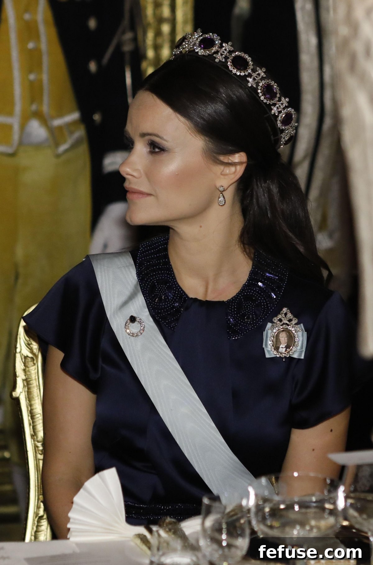Princess Sofia of Sweden attends a banquet at the Royal Palace in Stockholm on February 20, 2017 (Christine Olsson/TT News Agency/Alamy)
