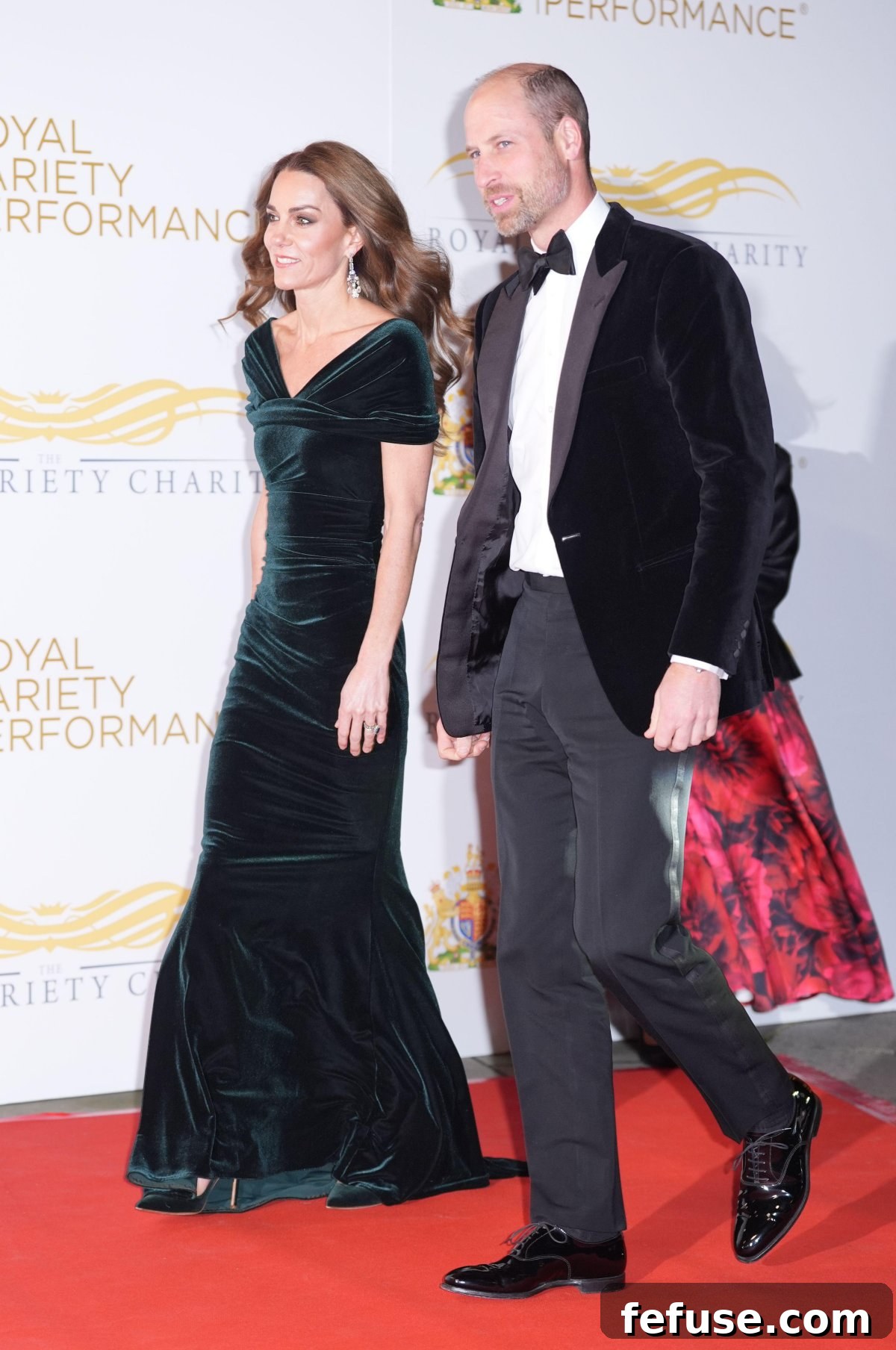 Princess of Wales Illuminates in Queen's Diamond Chandeliers 3 The Prince and Princess of Wales attend the Royal Variety Performance at the Royal Albert Hall in London on November 19, 2025 (Yui Mok/PA Images/Alamy)