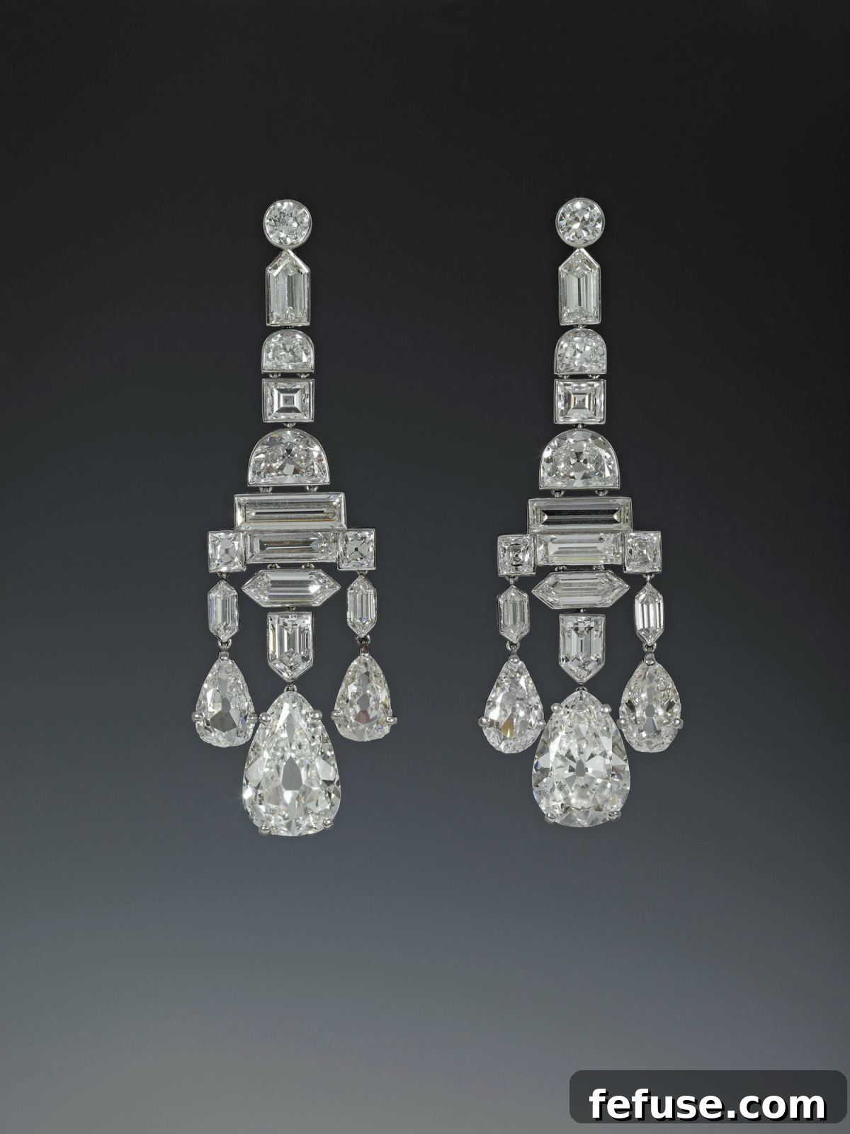 Princess of Wales Illuminates in Queen's Diamond Chandeliers 6 The Greville Chandelier Earrings