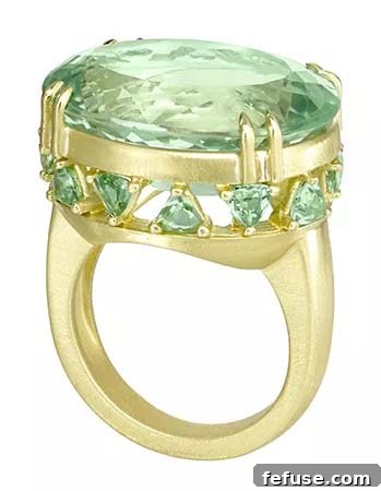 Suzy Landa One-of-a-Kind Green Beryl and Mint Green Tourmaline Ring