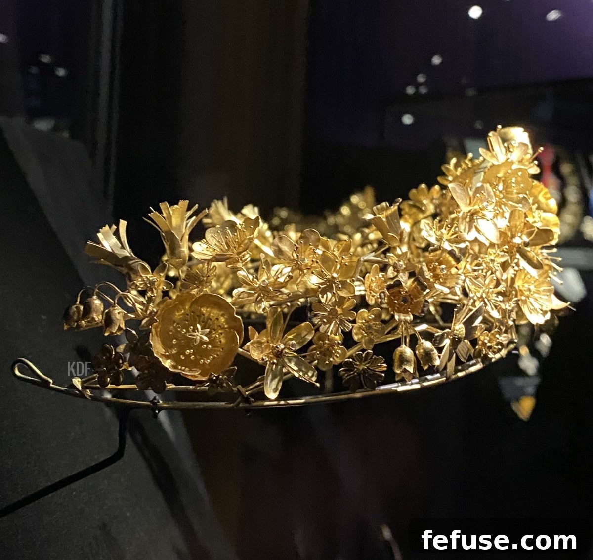 Queen Margrethe's Naasut Tiara is displayed in the Golden Jubilee jewelry exhibition at Amalienborg Palace in Copenhagen, 2022 (Photo generously shared by reader Kim)