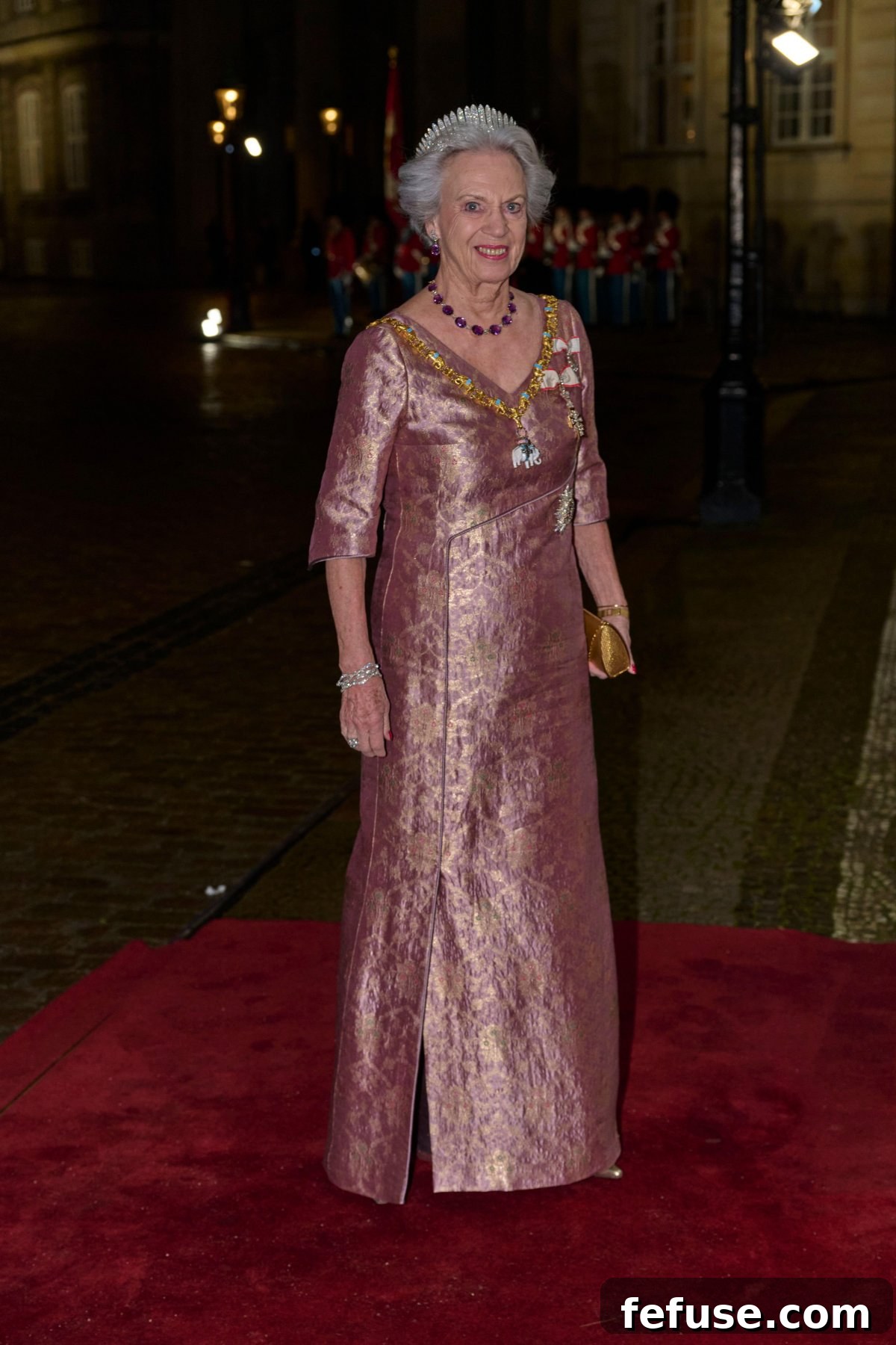 Princess Benedikte of Denmark attends the New Year's Levee at Amalienborg Palace in Copenhagen on January 1, 2025 (Stefan Lindblom/TT News Agency/Alamy)