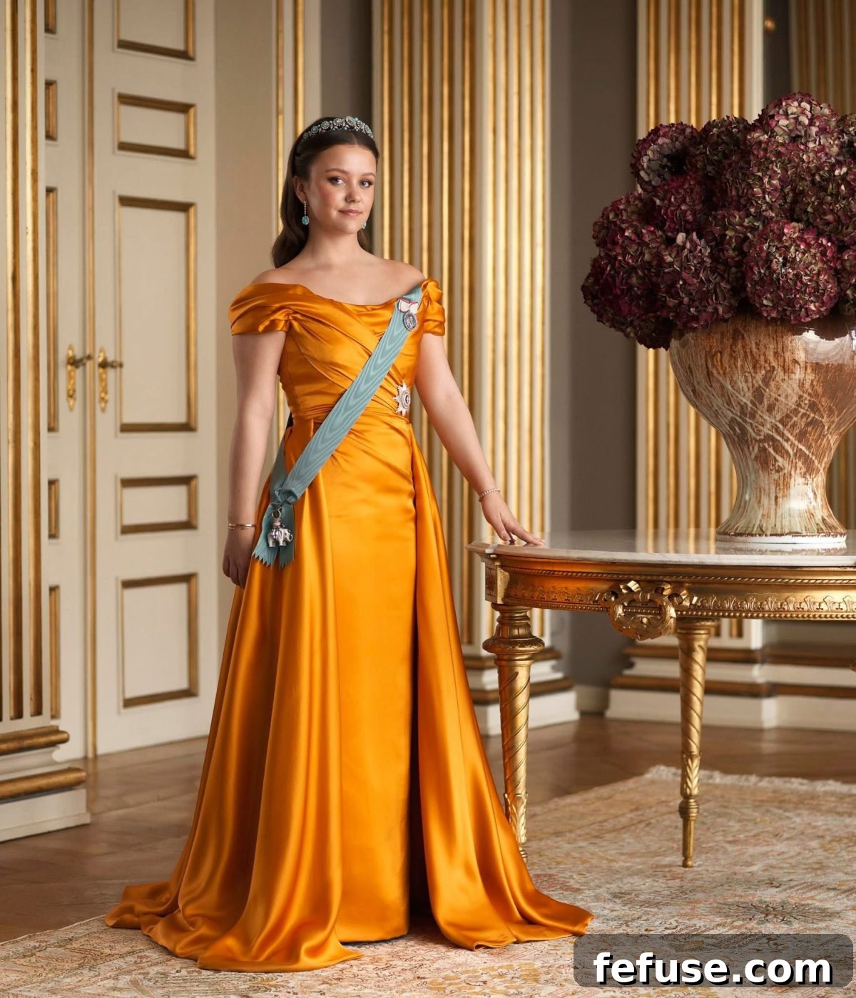 Gala portrait of Princess Isabella of Denmark, released to celebrate her eighteenth birthday in April 2025 (Steen Evald/Kongehuset)