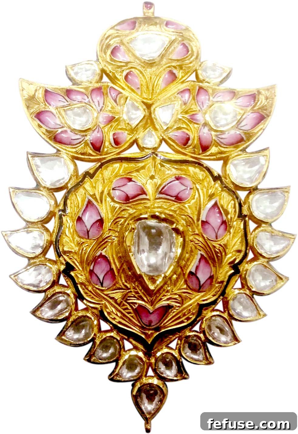 Detailed view of gold Ghat making process