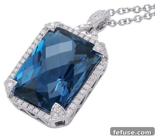 PeJay Creations London Blue Topaz Pendant Necklace